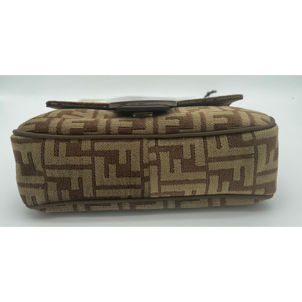 $3100 NEW Fendi Baguette Chain Midi FF jacquard logo fabric bag purse NWT - Picture 10 of 16